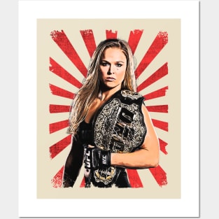 Ronda Rousey Wrestling Vintage Fan Art Posters and Art